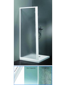 EXPORT - h. 185 cm  Profilo BIANCO  - Crist. Temperato   4 mm - Parete FISSA