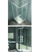 4S - h. 185 cm  - Profilo BIANCO  - Crist. TRASPARENTE 4 mm