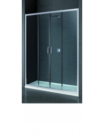 FACILE - h. 195 cm  - Profilo CROMO  - Crist. Temperato  6 mm
