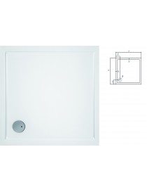 CINCO h. 5,5 cm  P. doccia ACRILICO (Sp. 3,2 mm) Rinforzato  BIANCO LUCIDO - QUADRATO