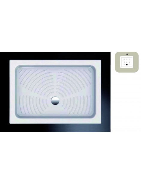 EVEREST  Piatti doccia CERAMICA  BIANCO - RETTANGOLARE h. 11,5