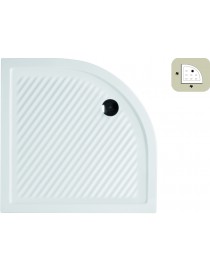 EVEREST h. 6,5 cm  Piatti doccia CERAMICA Ribassati  BIANCO - TONDO R55