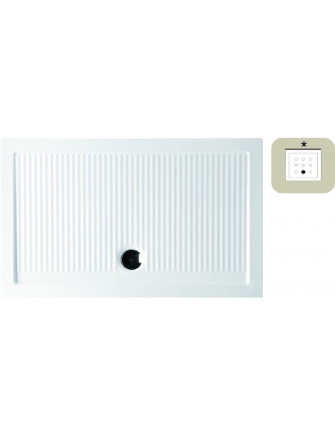 EVEREST h. 6,5 cm  Piatti doccia CERAMICA Ribassati  BIANCO- RETTANGOLARE