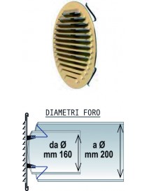 Griglia tonda universale Ø 200 c/molla